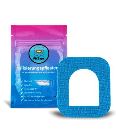 Fixed tape Breathable fixing tape for omnipod i self-adhesive patch with hole for tubeless insulin pump i hypoallergenes skin-friendly waterproof in modern designs i 7 pc (light blue)