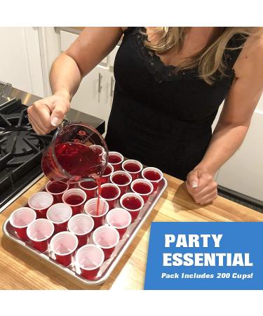 GoPong 2oz Plastic Shot Cups - 200 Pack, Disposable Mini Party Cups in Red - Buy Online on GoSupps.com