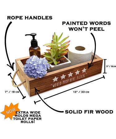 Rustic Decor Box with Funny Saying Design | Farmhouse Toilet Paper Holder & Diaper Organizer - Buy Online on GoSupps.com