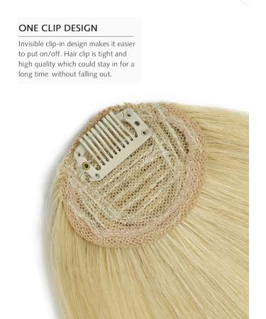 YAMEL Bleach Blonde Clip-In Bangs Human Hair Extensions - Flat Face Fringe Hairpieces for Women - Buy Online on GoSupps.com