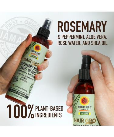 Tropic Isle Living Rosemary Mint Leave-In Conditioner 8oz - Natural Detangler Moisturizer & Scalp Repair for All Hair Types - Cruelty-Free Hair Care - Buy Online on GoSupps.com