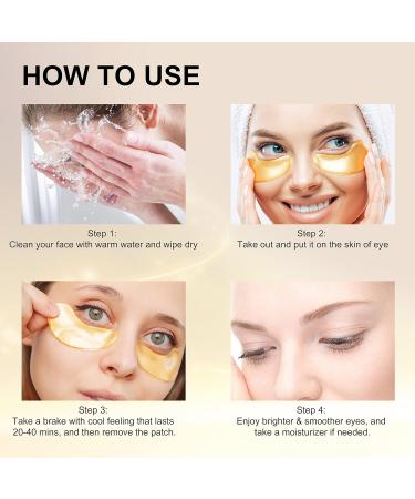 Collagen Under Eye Masks - 25 Pairs for Anti-Aging, Wrinkle Reduction, Dark Circles, and Puffy Eyes - Skincare Treatment for Men and Women - Buy Online on GoSupps.com