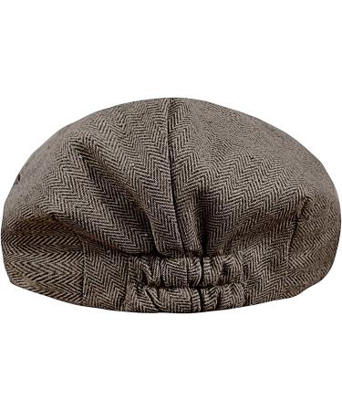 Mint Green Baby Boys Flat Cap - Kids Gentleman Herringbone Tweed Newsboy Hat (4-5 Years, Brown) - Buy Online on GoSupps.com