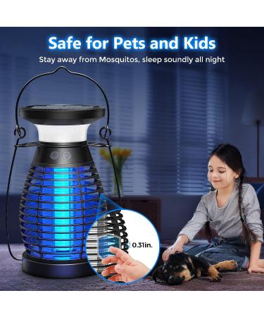 KOOSA Solar Bug Zapper - Cordless & Waterproof Mosquito Zapper with 4200V UV Light - 3-in-1 Fly Zapper for Outdoor Use - Effective Up to 2100 Sq Ft - Buy Online on GoSupps.com