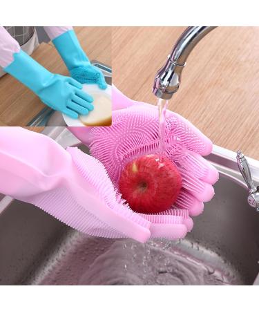 Xfly Pet Grooming Gloves & Nursing Shoes Silicone Brush for Cats & Dogs Hangable Design for Bathing & Massaging (Blue) - Buy Online on GoSupps.com