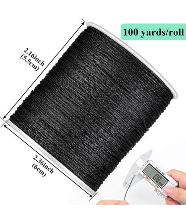 0.8mm Black Nylon Thread for Bracelets, Necklaces, Macrame Craft - Anezus Chinese Knotting Cord for Jewelry Making and DIY Projects - Buy Online on GoSupps.com