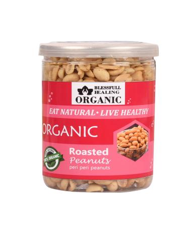 Blessfull Healing Organic Natural Vegan Peri Peri Roasted Peanuts Crunchy Healthy Snacks 300 Gram