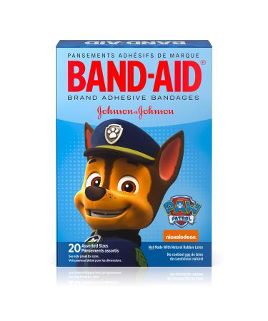 Band-Aid Brand Adhesive Bandages for Kids & Toddlers Nickelodeon PAW Patrol Assorted Sizes 20 ct