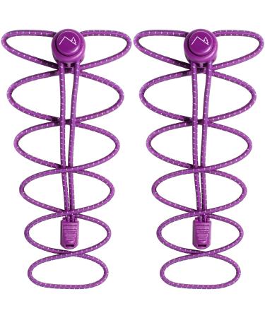 CampTeck Quick Release Shoelaces Elastic Shoelaces with Quick Lacing System Purple