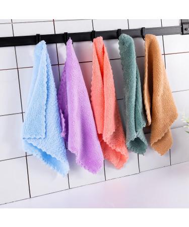 FRIUSATE 10 Pcs Baby Wash Cloths - Soft Coral Fleece Flannel Washcloth Set for Kids and Newborns - Buy Online on GoSupps.com
