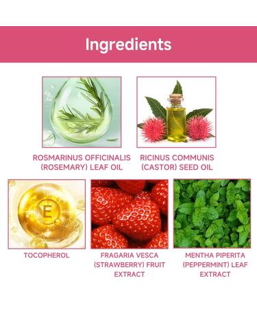 Strawberry Mint Hair Oil | Organic Growth Serum for Thin & Damaged Hair (2PCS) - Buy Internationally - Buy Online on GoSupps.com