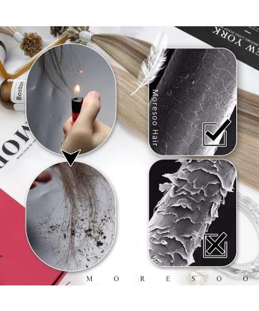 Moresoo Real Hair Bonding Extensions - 45cm U Tip #60 Platinblond Keratin Extensions (50g 1g/s) - Buy Online on GoSupps.com