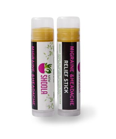 Migraine Relief and Headache Relief Stick (2-Pack)  Quick Relief from Headache, Migraine, Sinus Congestion, Neck Tension, Stress Relief  100% Organic Herbal Balm No Side Effects Vapor Rub