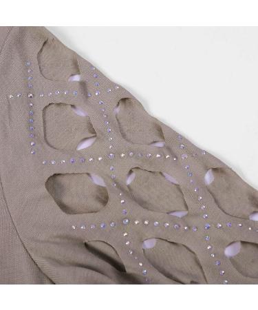 Women's Rhinestone V-Neck Hollowed Out Top - Black Silk Shirt - XX-Large - Buy Online on GoSupps.com