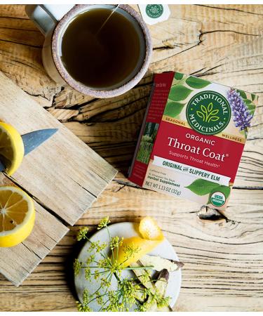Organic Throat Coat Herbal Tea - 32 Tea Bags for Throat Health (Pack of 2) - Buy Online on GoSupps.com