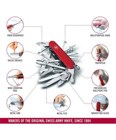  Victorinox Swiss Army Huntsman Pocket Knife, Red : Tools & Home  Improvement