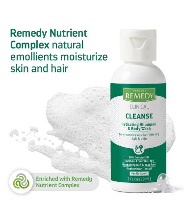 Medline Remedy Phytoplex Hydrating Shampoo & Body Wash 2oz Bottle - Case of 96 | Sulfate & Paraben-Free, Scented - Buy in Bulk - Buy Online on GoSupps.com