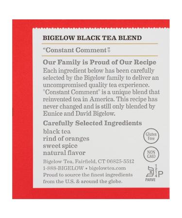 Bigelow Constant Comment Black Tea - Caffeinated, 120 Bags (Pack of 6) - Premium Flavor - Buy Online on GoSupps.com