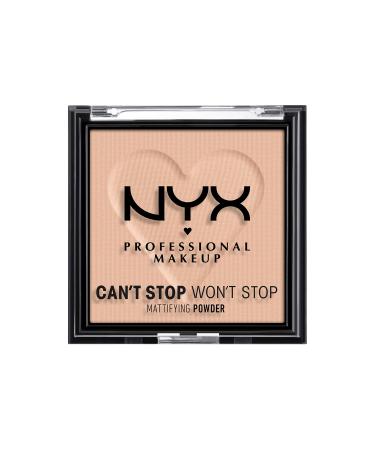 NYX Professional Makeup Can't Stop Won't Stop Mattifying Powder Matte Finish Shade: Medium 04 Medium 6 g (Pack of 1)