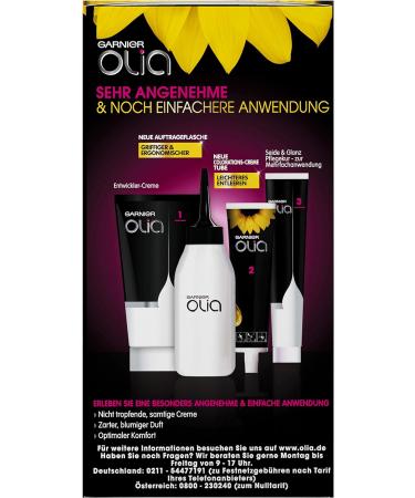 Garnier Olia Dark Brown 3.0 Hair Color | 60% Flower Oils for Intense Strength | Ammonia-Free | 1 Piece - Buy Online on GoSupps.com