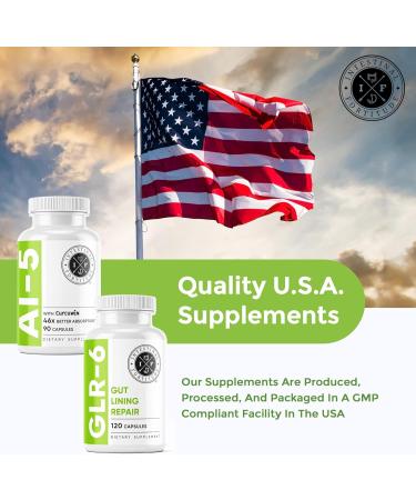 Intestinal Fortitude AI-5 & GLR-6 Digestive Health Supplement Bundle w/Glutamine Turmeric Curcumin for Gut Health Capsule Supplement & Support Digestive Health Non-GMO Dairy Free - 30-Day Supply GLR-6 / AI-5 Bundle - Buy Online on GoSupps.com
