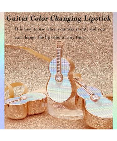  LaoSShu Rainbow Guitar Lipstick 3 Colors in 1 Guitar Shape Lipstick Changing Guitar Shape Matte Velvet Lipstick Long Lasting Moisturizing Gift for Women Girls - Buy Online on GoSupps.com