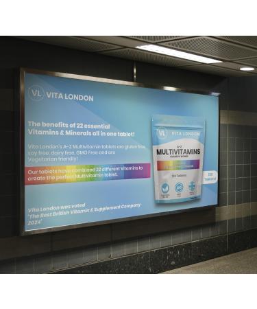 Multivitamin Tablets for Women & Men | 22 Essential Active Multi Vitamins & Minerals | 4 Month Supply (Tablet not Powder or Multivitamins Capsule) | UK Made Supplements 120 count (Pack of 1) - Buy Online on GoSupps.com