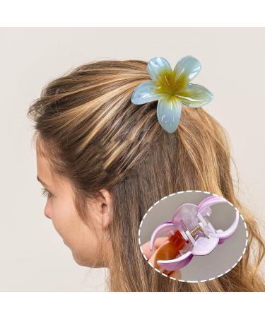 6PCS Flower Hair Claw Clips Cute Hawaiian Flower Claw Clip Non-Slip Plumeria Clips Hair Big Flower Large Barrettes Hair Clamps Non-Slip Jaw Clamps Headwear for Women Girls (6 Styles) - Buy Online on GoSupps.com