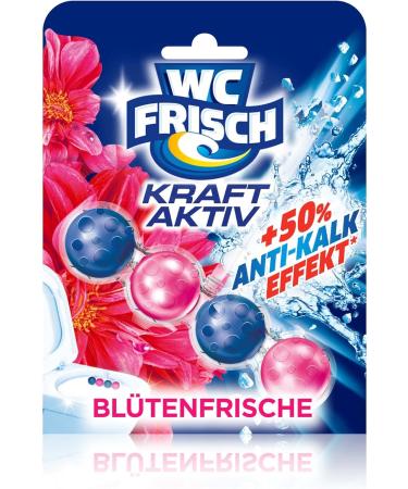 Toilet Fresh Strength Active Fragrance Base Blossom - 150g | Long-Lasting Floral Toilet Cleaner - 50% Anti-Lime Effect | 2 Pack of 3 Fragrant Stones - Buy Online on GoSupps.com
