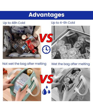 AGECASH A Ice Packs for Lunch Bags Cooler Long Lasting Cold Freezer Ice Pack for Lunch Box Keeps Food Cold & Fresh 2 Pack Medium - Buy Online on GoSupps.com