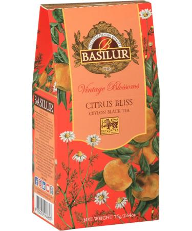 sarciaeu BASILUR VINTAGE BLOSSOMS Citrus Bliss Black Tea with Chamomile Flowers and Mandarin Flavor 75 g x6 - Buy Online on GoSupps.com
