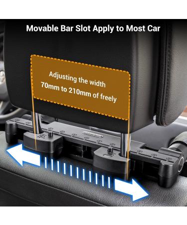 Adjustable Neck Support Pillow for Kids - Leather Car Headrest with Telescopic Rod & Sliding Clips - Buy Online on GoSupps.com