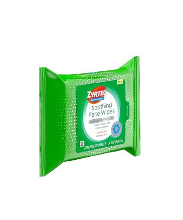Zyrtec Soothing Non-Medicated Micellar Water Face Wipes - Pack of 2 (25 ct) | Gentle Cleansing for All Skin Types - International Shipping Available - Buy Online on GoSupps.com