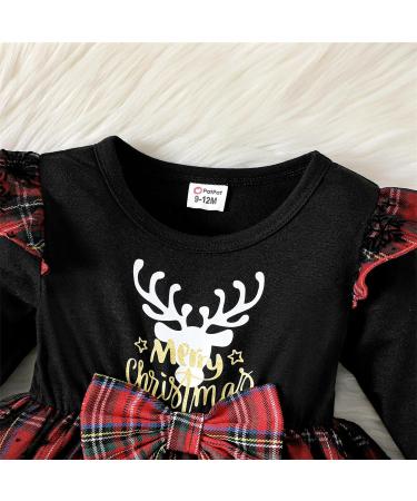 PatPat Baby Girl Long Sleeve Tulle Dress 9-12 Months - Black | Flower Girl Christmas Party Birthday Princess Dress - Buy Online on GoSupps.com