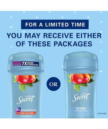 Secret Clear Gel Antiperspirant and Deodorant Nectarine Scent 2.6 Oz - Pack of 6 - Buy Online on GoSupps.com