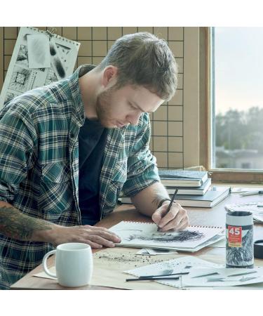 ARTEZA Willow Charcoal Sticks Set of 45 - Assorted Sketching Charcoal for Artists, Students, and Hobbyists - Buy Online on GoSupps.com