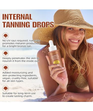 Gouttes de bronzage buvables pour am liorer votre teint naturel de peau pour un v ritable clat ensoleill gouttes nourrissantes auto-bronzantes 60 ml (1 pi ce) 1PC - Buy Online on GoSupps.com