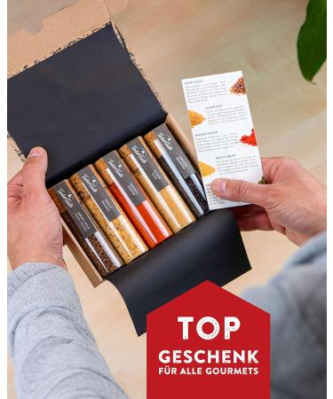 Smoke Aroma Spice Gift Set | 5 Noble Smoky Spices & Recipes | Perfect Vegan Birthday Gift for Grill Lovers - Buy Online on GoSupps.com