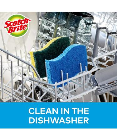 Scotch-Brite Non-Scratch Scrub Sponges - 3 Pack for Dishes & Kitchen Cleaning - Buy Online on GoSupps.com