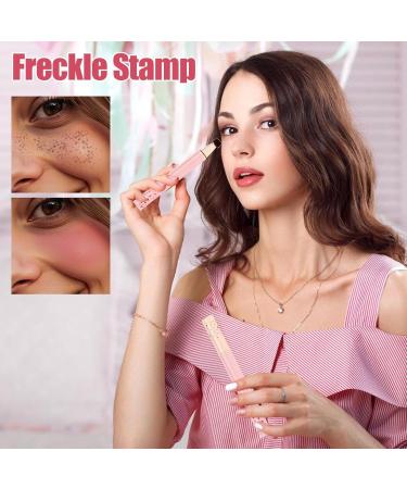 Mimoqk Faux Freckle Stamp Fake Freckle Marker Pen with Blush Quick Dry Cosmetics for Women Girls Cosplayers Cheeks Face Party Photo Shoots Costume Summer Travel Dates Vacation 02 - Buy Online on GoSupps.com