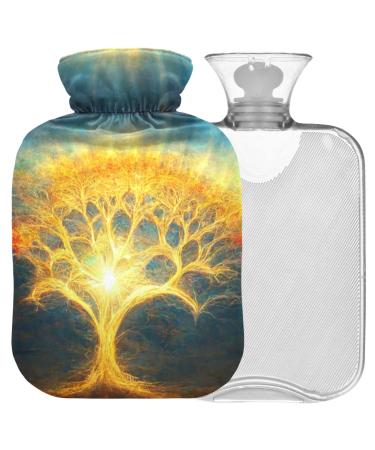Naanle tree of life heat bottle with lid transparent hot water bottle Handfoots Heating tag for pain relief heat and cold therapy 2L