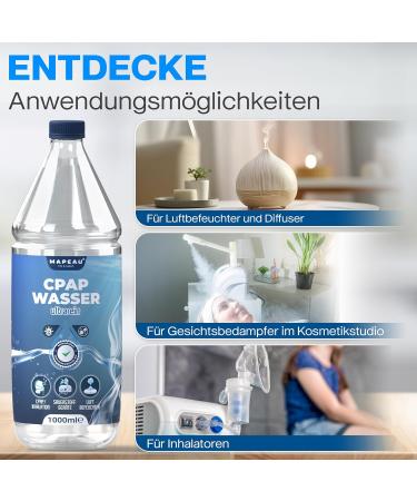 Buy Distilled Water for CPAP & Inhalers - 5x 500ml | Moisture Solution for Oxygen Devices & Humidifiers - Buy Online on GoSupps.com