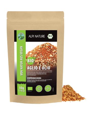 Alpi Nature Alpi Nature Aglio e Olio Organic Seasoning 50 g Italian Seasoning Spicy Spice Mix