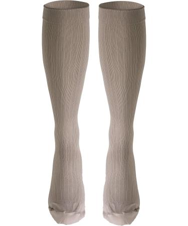 Buy Truform Compression Socks 8-15 mmHg for Men | Knee High Dress Socks in Tan Large - Pack of 5 - Buy Online on GoSupps.com