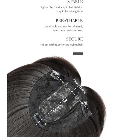 Yamel Dark Brown 10 Inch Hair Topper with Bangs for Women - Wiglets Hairpiece for Thinning Hair (Dark Brown) - Buy Online on GoSupps.com