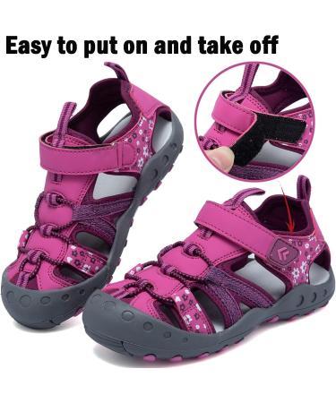 CSGKAG Closed Summer Beach Sandals for Boys & Girls - Sports Outdoor Trekking Shoes EU Size 27 - Rose Red - Buy Online on GoSupps.com