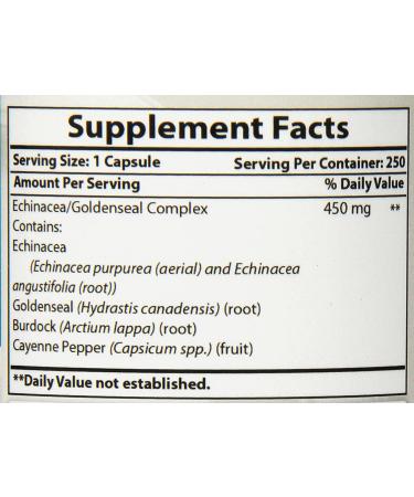 Best Naturals Echinacea Goldenseal 450mg - 250 Capsules | Immune Support Supplement - Buy Online on GoSupps.com