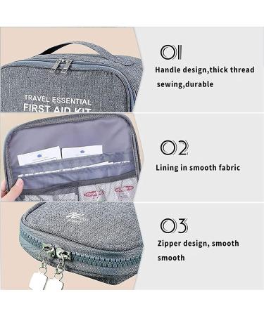 Buy Aheagou 2-Piece Waterproof Medication Bag - Large Capacity Emergency Storage for Home Office Travel & Outdoor - Gray - Buy Online on GoSupps.com