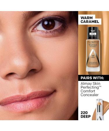 Almay Skin Perfecting Comfort Matte Foundation - Warm Caramel 1 Fl Oz (Pack of 1) - Buy Online on GoSupps.com