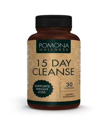 Pomona Wellness 15 Day Cleanse Capsules Supports Digestive Health and Gut Health Helps Reduce Bloating Remove Waste and Boost Energy Non-GMO 15 Day Supply 30 Count 30 Count (Pack of 1)